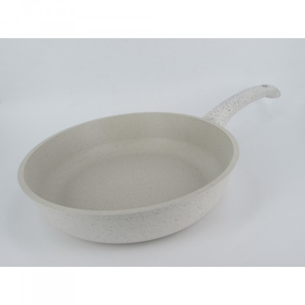 Фото Сковорода глубокая 26см dariis гранит крем-крем без крышки hur-a-074 gr