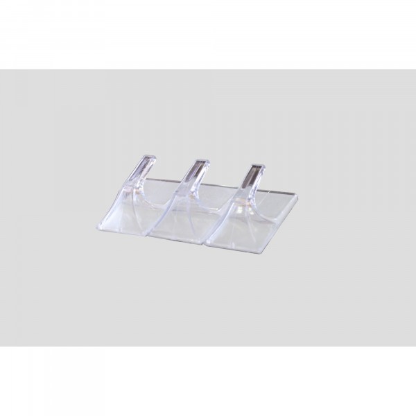 Фото Крючки пластик на липкой ленте 5 см, прозрачные (3 шт. в уп.)