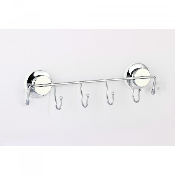 Фото Держатель для полотенец 30 см с 4 крючками на присосках fora atlant