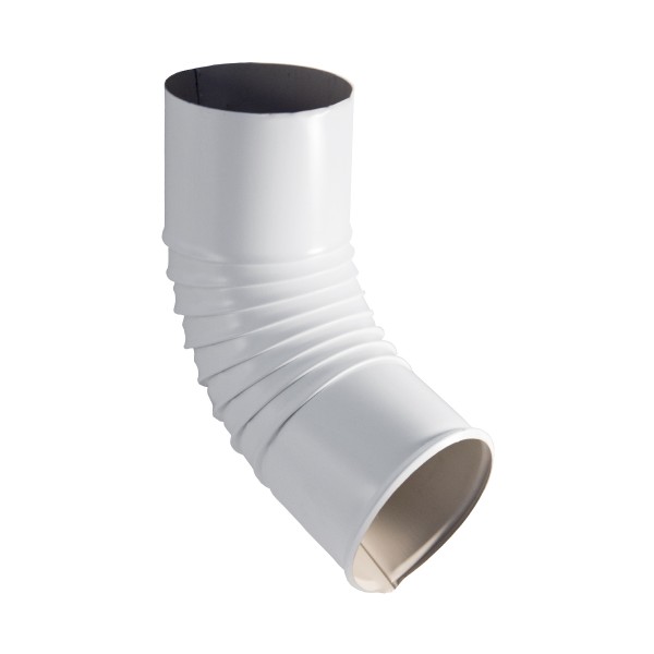 Фото Колено стока, цвет сигнально-белый ral 9003, d-100 мм