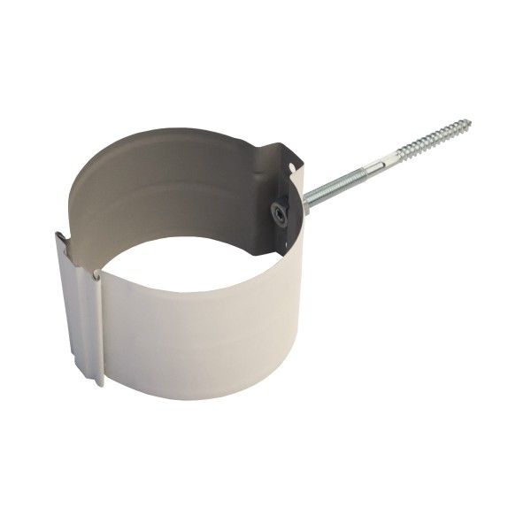 Фото Кронштейн трубы на кирпич, цвет сигнально-белый ral 9003, d-100 мм