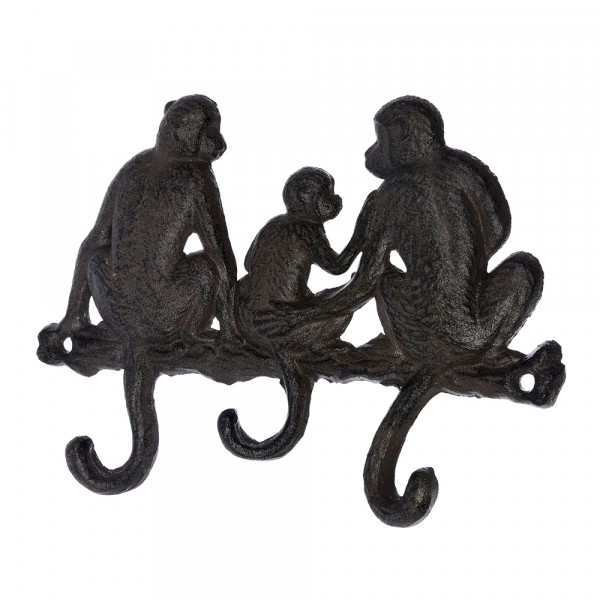 

blumen haus вешалка 3 крючка "обезьяна" декоративная 19.5*14*2.5 см