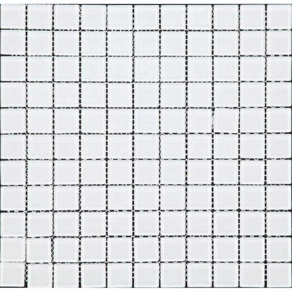 

мозаика из стекла natural a-055 белая 30x30