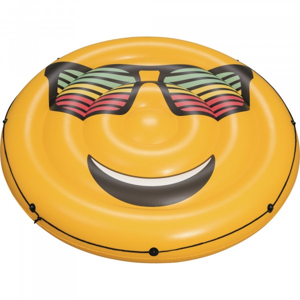 Фото Круглый матрас для плавания смайл, 188см, bestway 43139