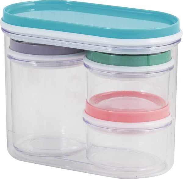 Фото Набор банок 4шт для хранения пластик sb-1