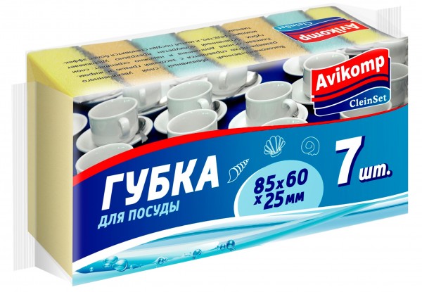 

губки для посуды clein set 7шт
