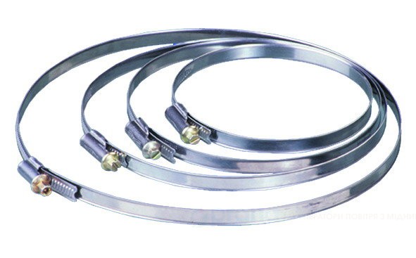 Хомут стальной червячный 110-130мм оцинкованный, х 125ц, вентс