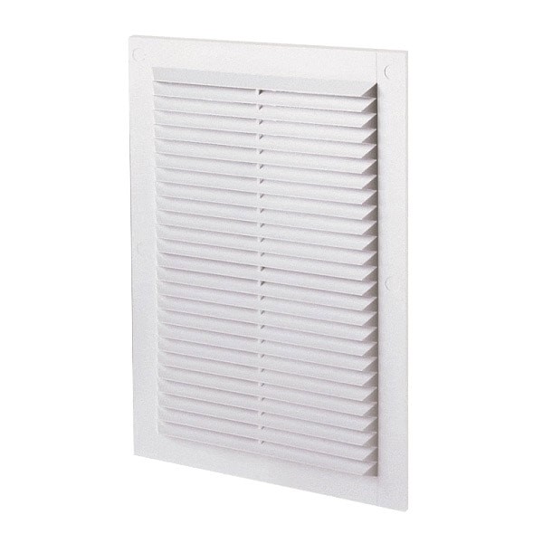 Фото Решетка вентиляционная пвх 251*182мм (фланец 226*157мм) белая, моск.сетка, mb 125 с (р), вентс