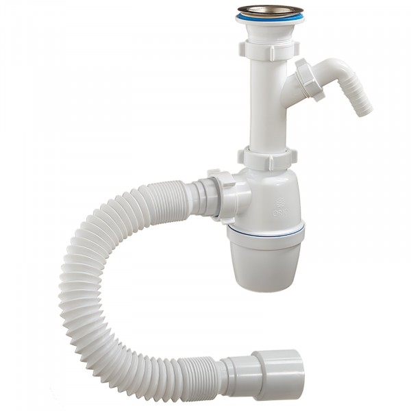 Фото Сифон орио 1 1/2 40 с  отводом для стир. машины а-40059