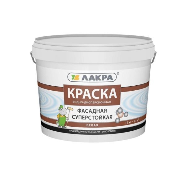 

краска фасадная белая 14кг л-с