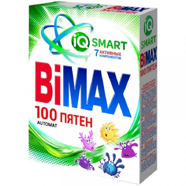 

порошок стиральный bimax 100пятен автомат 400г