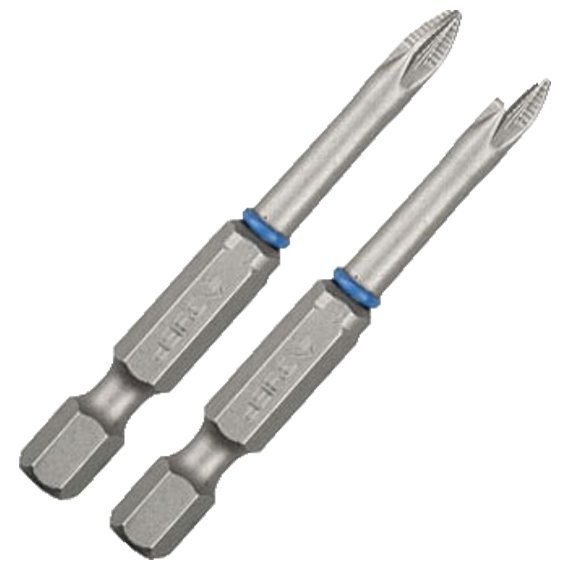 Фото Бита ph2 50мм e 1/4 2шт торсионная кованая, обточенная, хромомолибд. эксперт зубр 26011-2-50-2