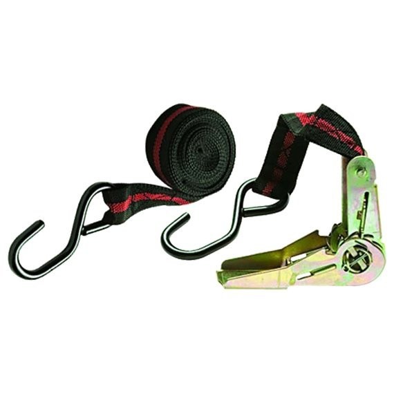 Фото Ремень для фиксации груза 5м с крюками и храповым механизмом 543385