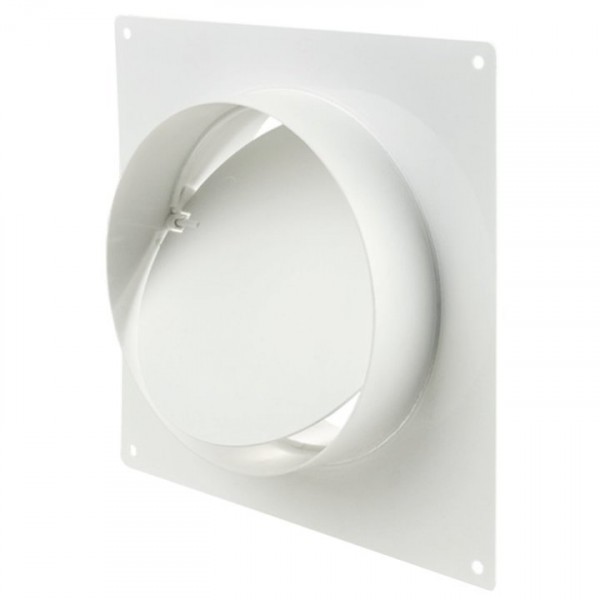 Фото Соединитель круглых каналов (100мм) пвх, с пластиной и с клапаном, 1511, вентс