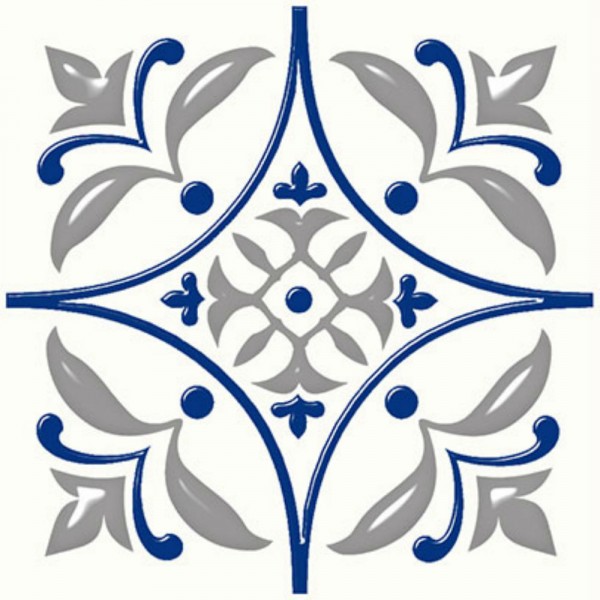 плитка настенная сиди-бу-саид синий 20х20 (0,920м2/64,24м2)