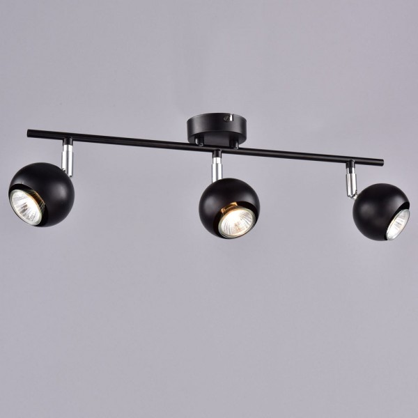 Фото Спот россвет астрал рс20722 bk+cr/3c gu10 3х40вт
