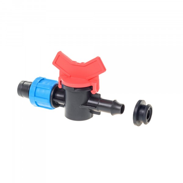 Фото Кран стартовый  для ленты капельного полива с уплотнительной резинкой