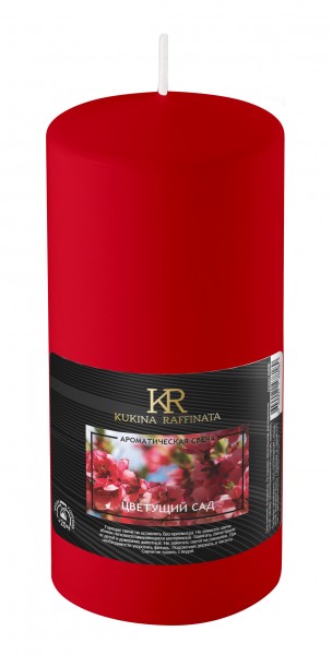 Фото Свеча-столбик ароматическая kukina raffinata цветущий сад 56*120мм 202878