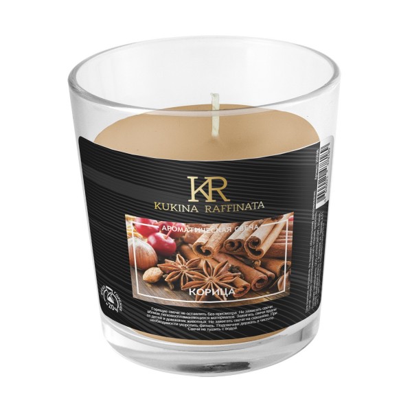 Фото Свеча ароматическая kukina raffinata корица в стакане 202873