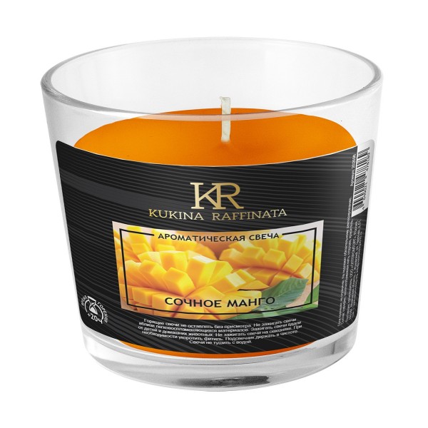 Фото Свеча ароматическая kukina raffinata манго в стакане 202846