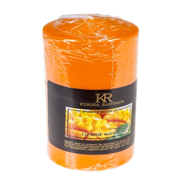 Фото Свеча-столбик ароматическая kukina raffinata сочное манго 56*80мм 202840