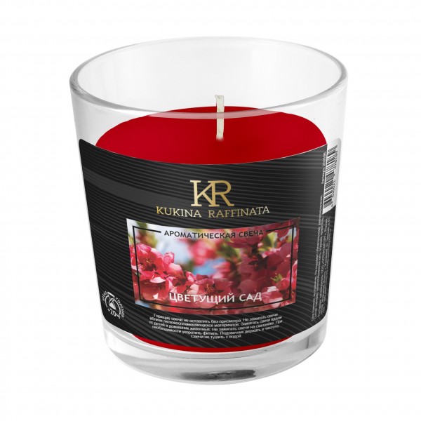 Фото Свеча ароматическая kukina raffinata цветущий сад в стакане 202882