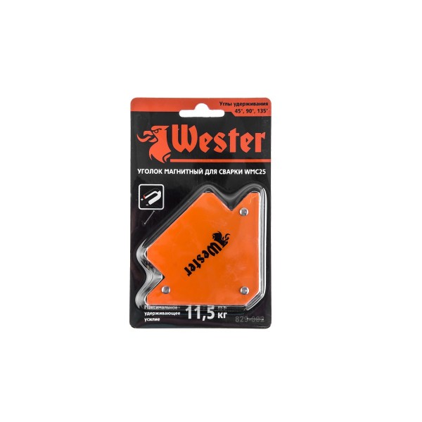 

уголок магнитный для сварки wester wmc25 углы 45;90;135, усилие 11.5кг, 829-002