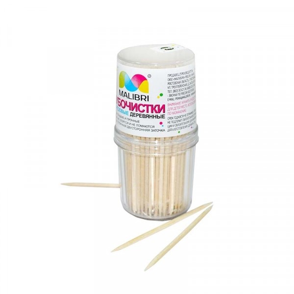 Фото Зубочистки березовые malibri 190шт 1009-001