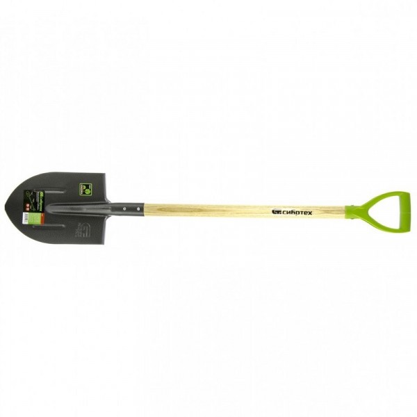 Фото Лопата штыковая 210мм*1150мм, дерев.черенок, сибртех, 61479