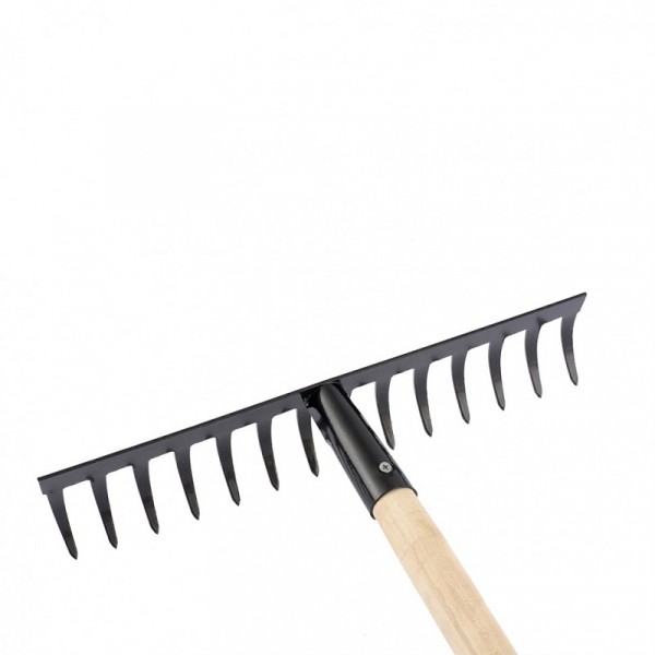 Фото Грабли прямые 14зуб., 280мм*1300мм с деревянной рукояткой сибртех, 61742