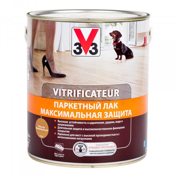 

паркетный лак максимальная защита, дуб полуглянц.v33 2,5л