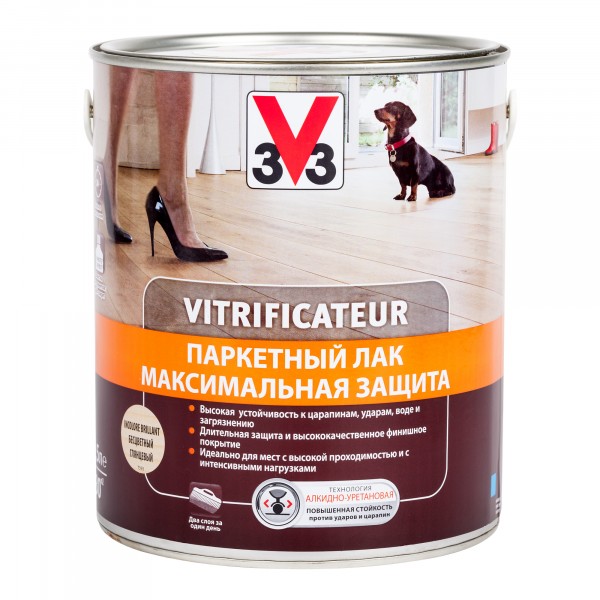 

паркетный лак максимальная защита, глянцевый v33 5л