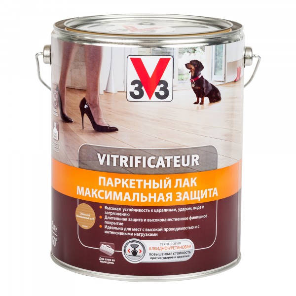 

паркетный лак максимальная защита, дуб полуглянц.v33 5л