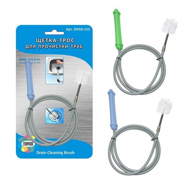 Фото Щетка-трос для прочистки труб мультидом/multidom 1,2 м* 5,5мм dh58-155