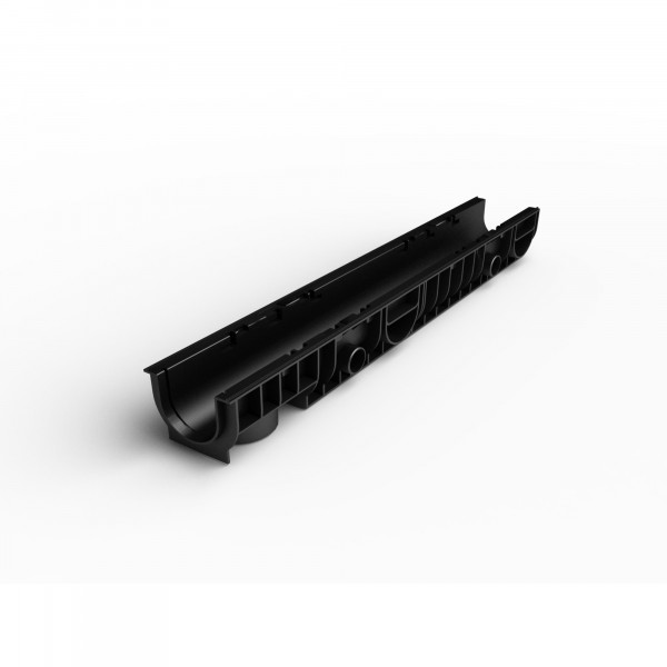 Фото Лоток водоотводный ecoteck цвет черный, 100 х 15 х 12,9 см