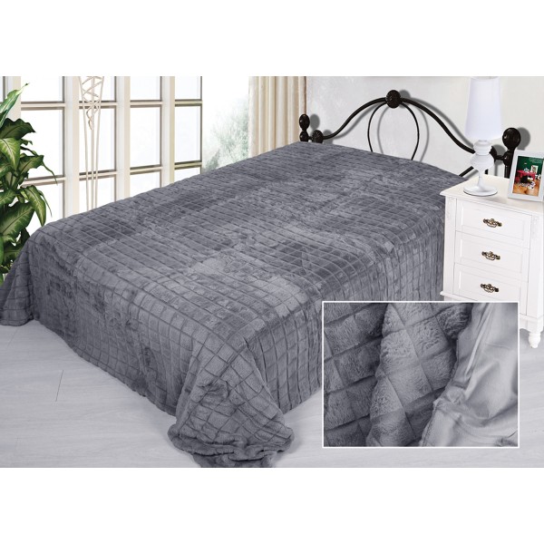 Фото Плед меховой safari 210х230см, серый