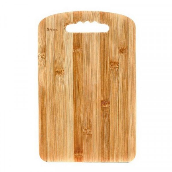 Фото Br-143 доска разд. с вырез.ручкой, 30*20*1см, бамбук bravo