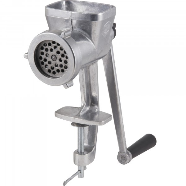 Мясорубка бытовая шнековая с ручным приводом mallony алюминий 370092