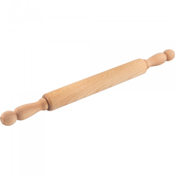 Фото Скалка 40см mallony с вращающимися ручками бук 005543