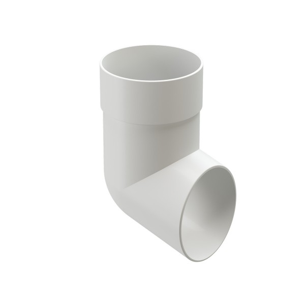 Отвод водосточной трубы docke standart, цвет белый, 80 мм