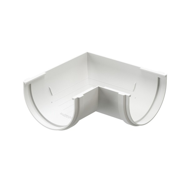Фото Угол желоба Docke Standart, цвет белый, 120 мм х 90°