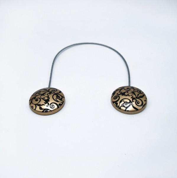 Фото Магнитные клипсы d45 с тросом 30 см золото