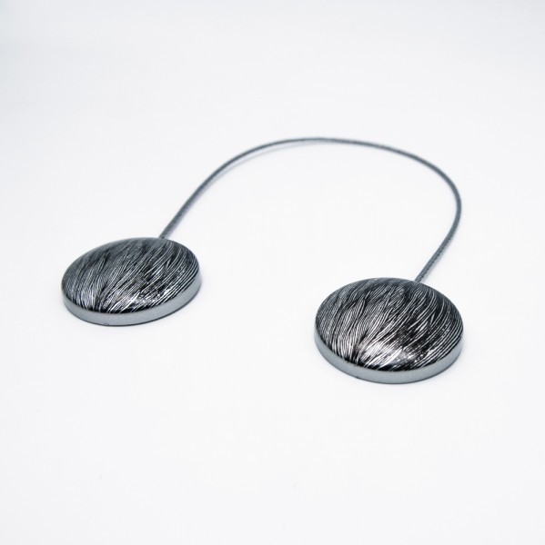 Фото Магнитные клипсы d45 с тросом 30 см серебро