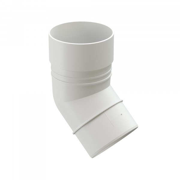 Колено docke standart, цвет белый, 80 мм х 45°