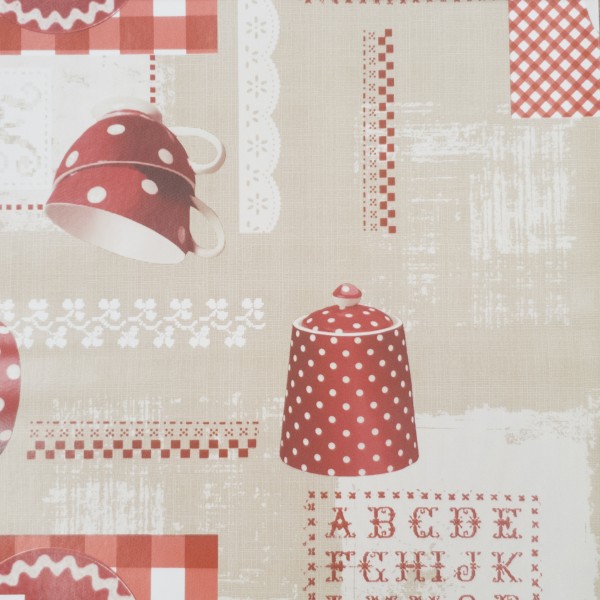 Фото Клеенка camelia 140см 675/1 чашки в горошек borsa 7301