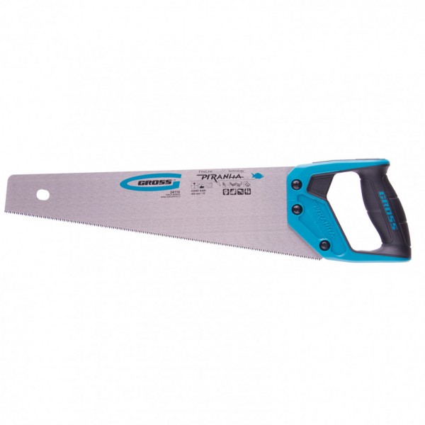 Фото Ножовка по дереву 400мм 11-12 tpi, 3d закал.зуб, двухкомп. ручка, gross 24110