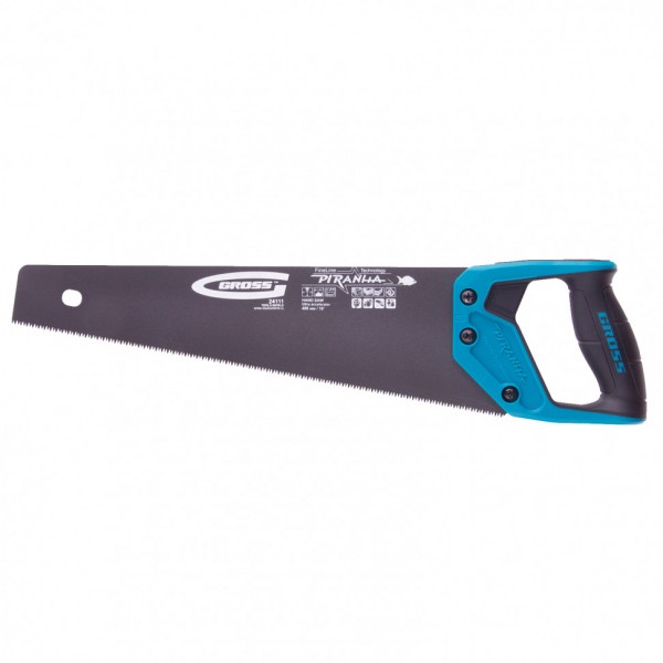 Фото Ножовка по дереву 400мм зак.зуб, двухком.ручка, тефлон.покр., gross 24111