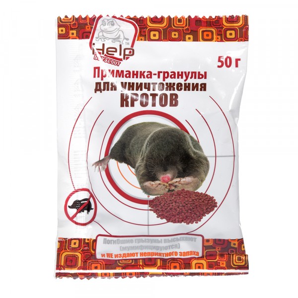 Фото Приманка-гранулы для уничтожения кротов help 50г 80292