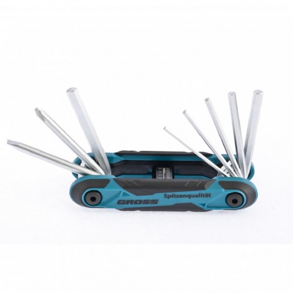 Фото Набор ключей универсальный, ph, sl, hex, crv, складные, 8 шт.// gross 16414