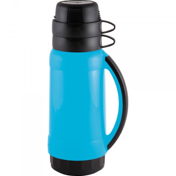 Фото Термос 1,8л pratico mallony 2чашки стекл.колба пластиковый корпус 005536